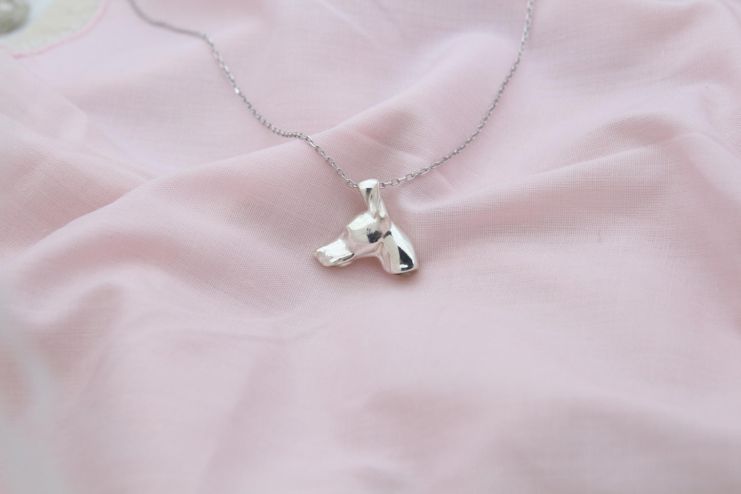Doberman Urn Necklace – 925 Sterling Silver Dog Ash Pendant