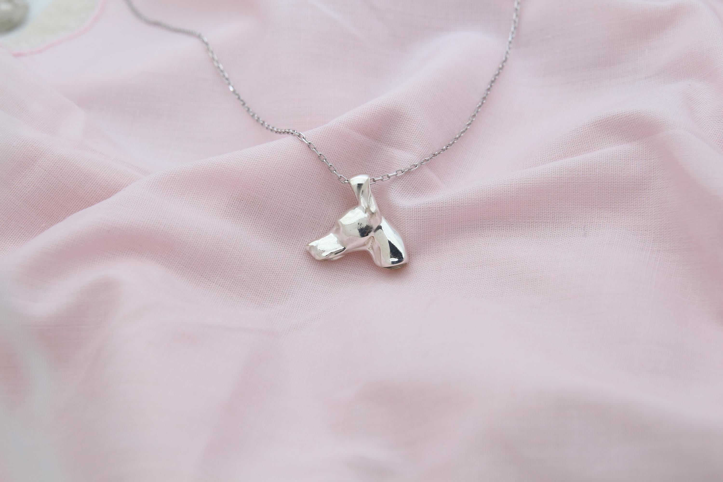 Doberman Urn Necklace – 925 Sterling Silver Dog Ash Pendant