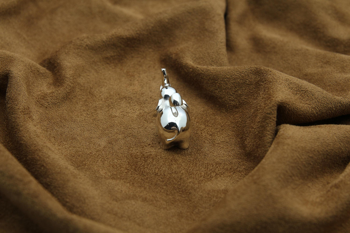 Elephant Soul Memorial Urn Necklace – 925 Sterling Silver Ash Pendant with Optional Engraving (20 mm)