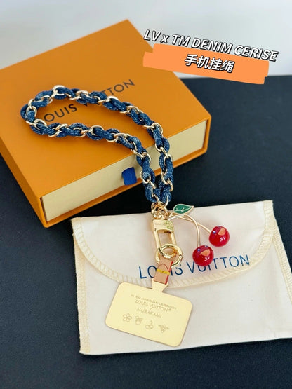 Louis Vuitton x Takashi Murakami Denim Cherry Charm