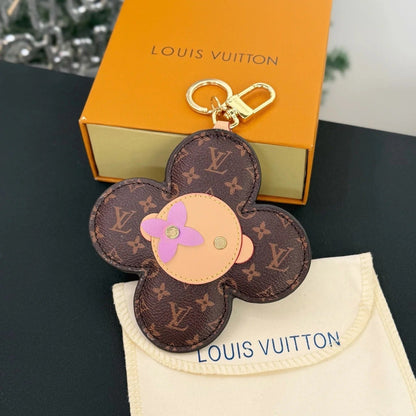 LV Vivienne Head Bag Charm in Monogram Brown Canvas
