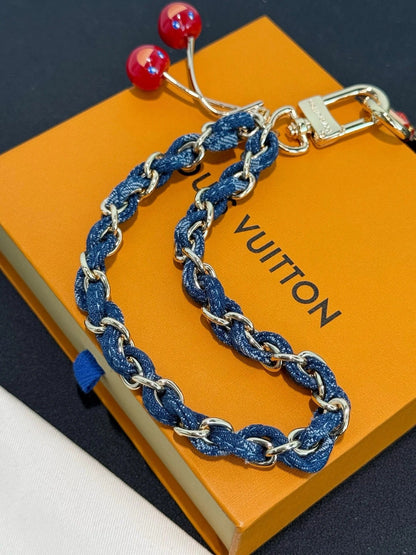 Louis Vuitton x Takashi Murakami Denim Cherry Charm