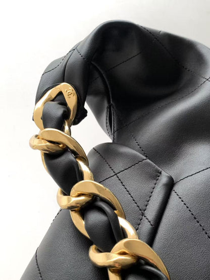CC 2025 Bag 43cm Black Gold Calfskin 300854