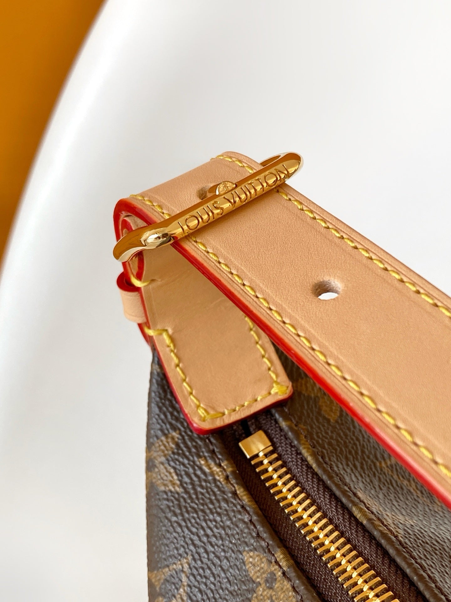LV Pochette Hills Brown Monogram Coated Canvas & Cowhide