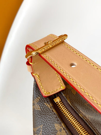 LV Pochette Hills Brown Monogram Coated Canvas & Cowhide