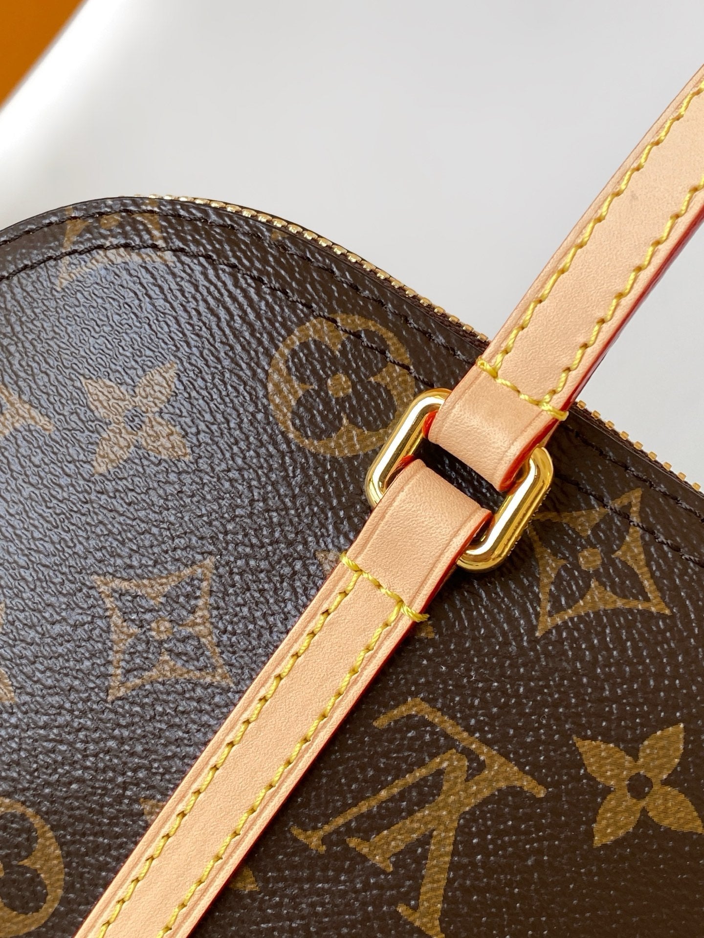 LV Hang On Bag Brown Monogram Coated Canvas &Cowhide