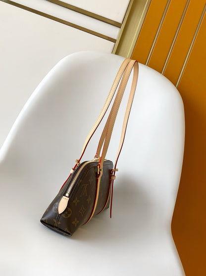 LV Hang On Bag Brown Monogram Coated Canvas &Cowhide