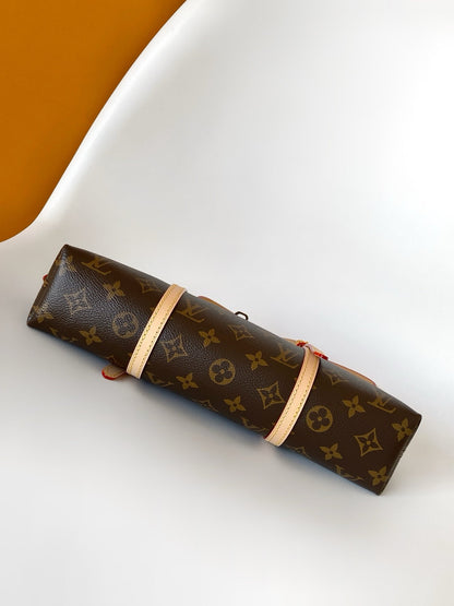 LV Hang On Bag Brown Monogram Coated Canvas &Cowhide