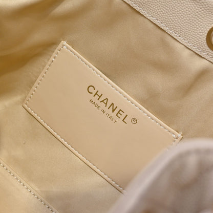 CC 25C Hobo Bags 30cm Nude Grained Calfskin
