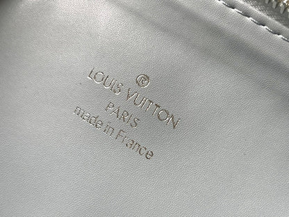 COUSSIN PM 26 IN GRAY MONOGRAM EMBOSSED LAMBSKIN