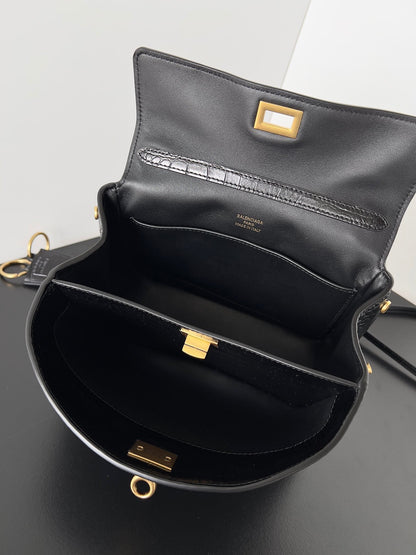 Balenciaga Rodeo 22 bag black crocodile skin