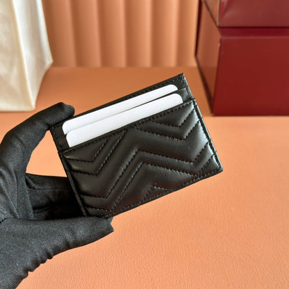 Gucci Marmont Card Wallet Black Calfskin 254958