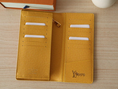 LV Brazza Wallet Yellow Monogram Heritage Canvas 224172