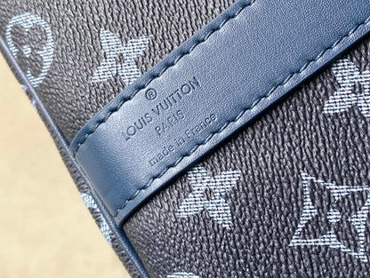 KEEPALL BANDOULI_RE 55 IN NAVY GREEN MONOGRAM GRADIENT CANVAS