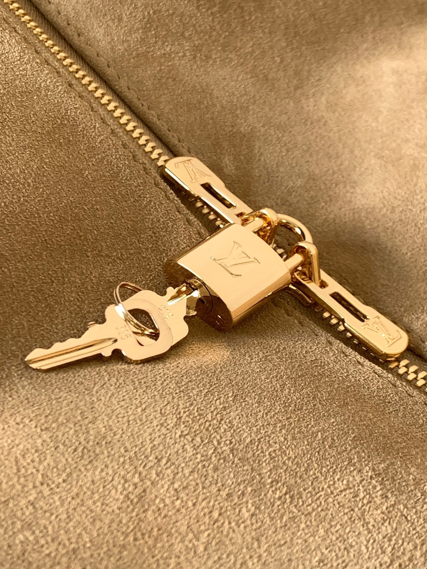 LV M26451 Express Travel 45cm Khaki Suede GHW