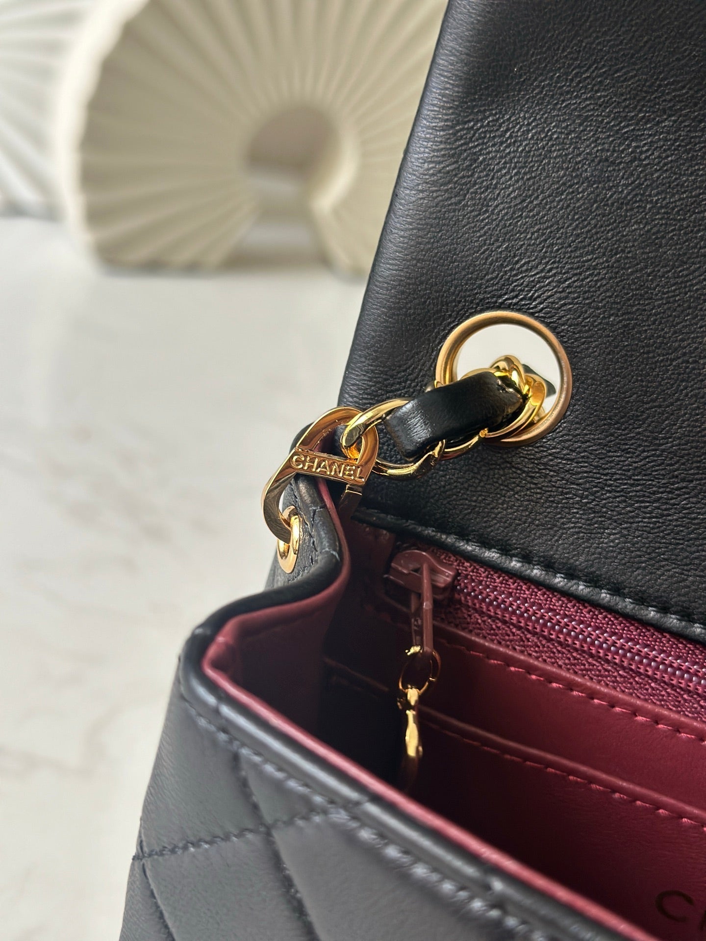 CC Mini Classic Handbag Black Lambskin GHW
