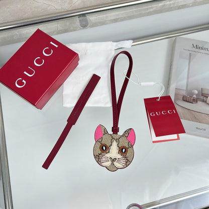 Gucci Etoupe Red Cat Bag Charm