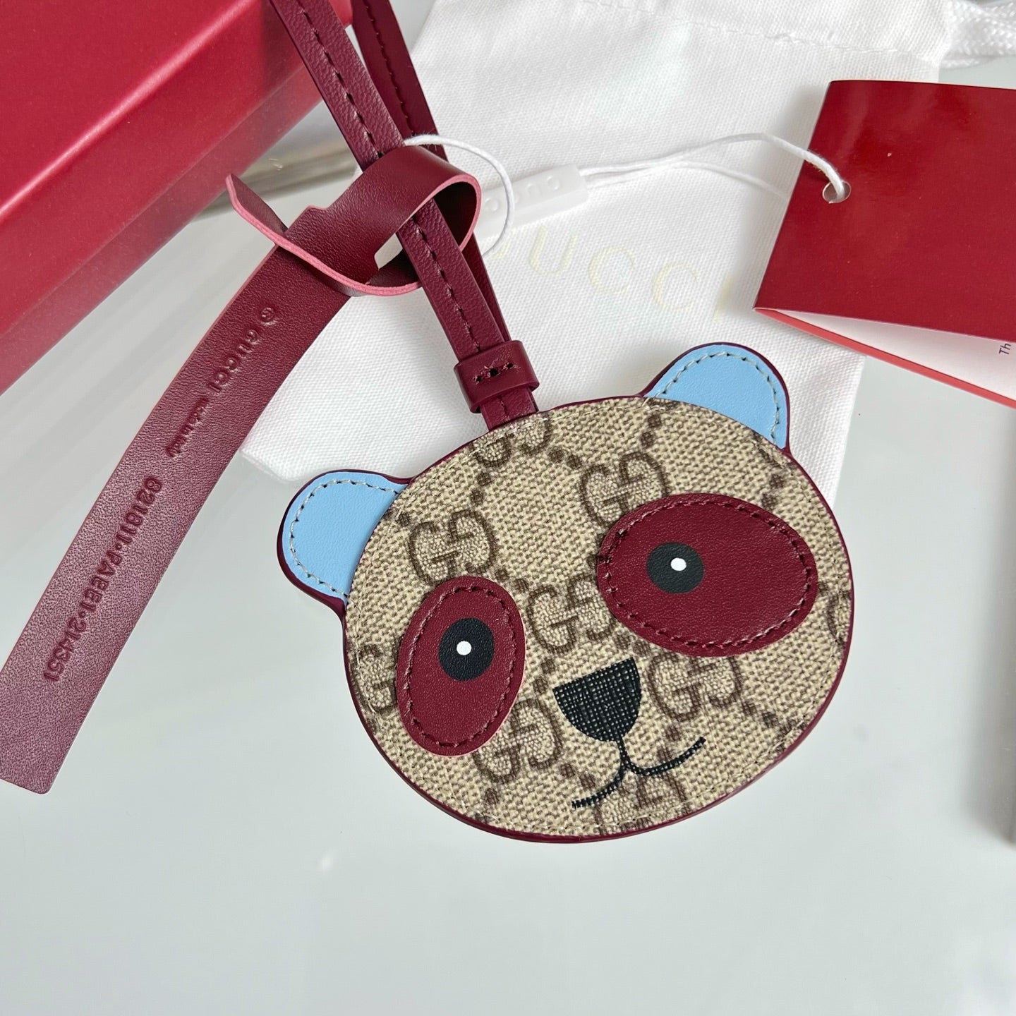 Gucci Etoupe Red Blue Panda Bag Charm