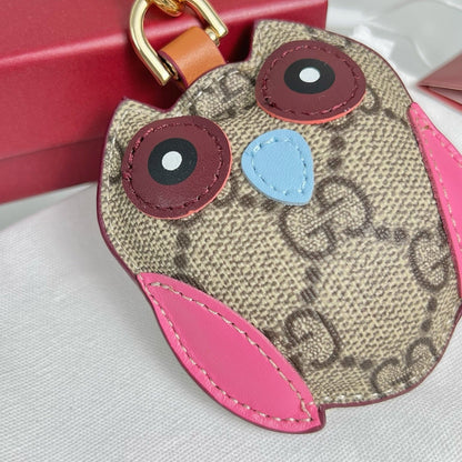 Gucci Etoupe Red Blue Owl Bag Charm