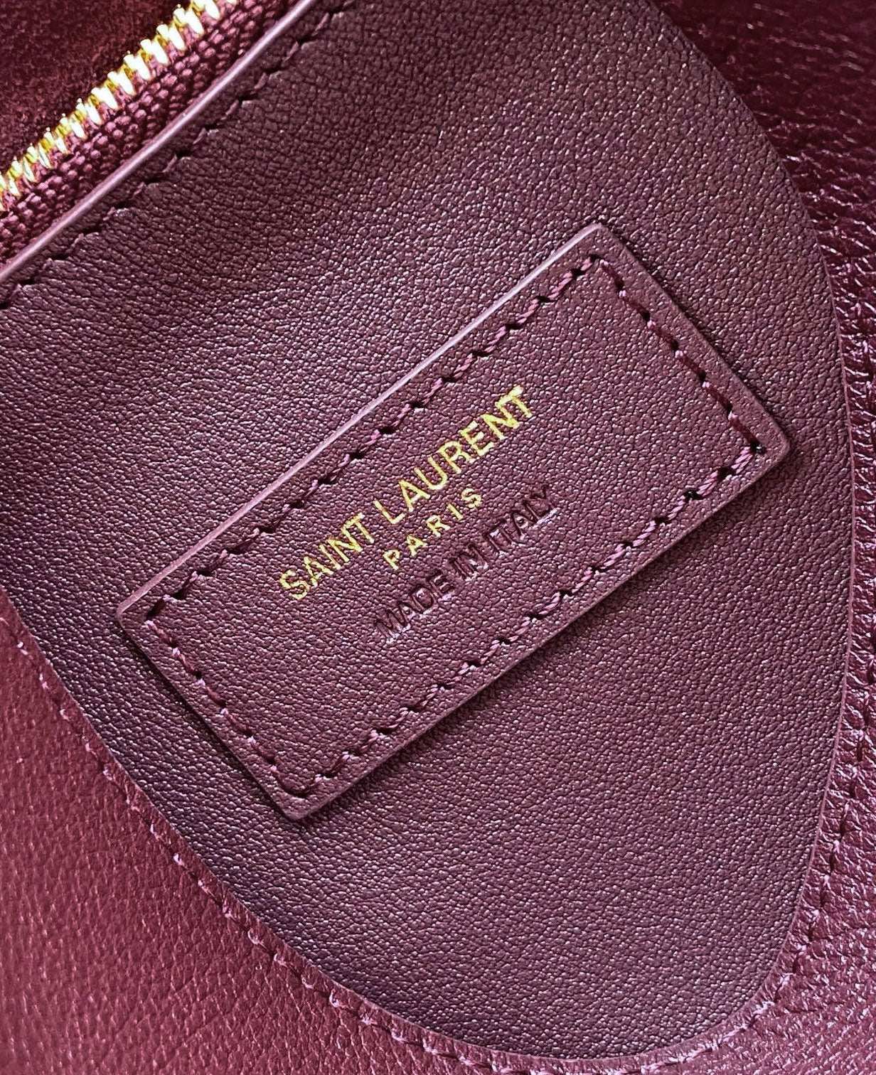 LE 5 _ 7 LARGE SUPPLE 31 IN WINE RED GRAINED CALFSKIN