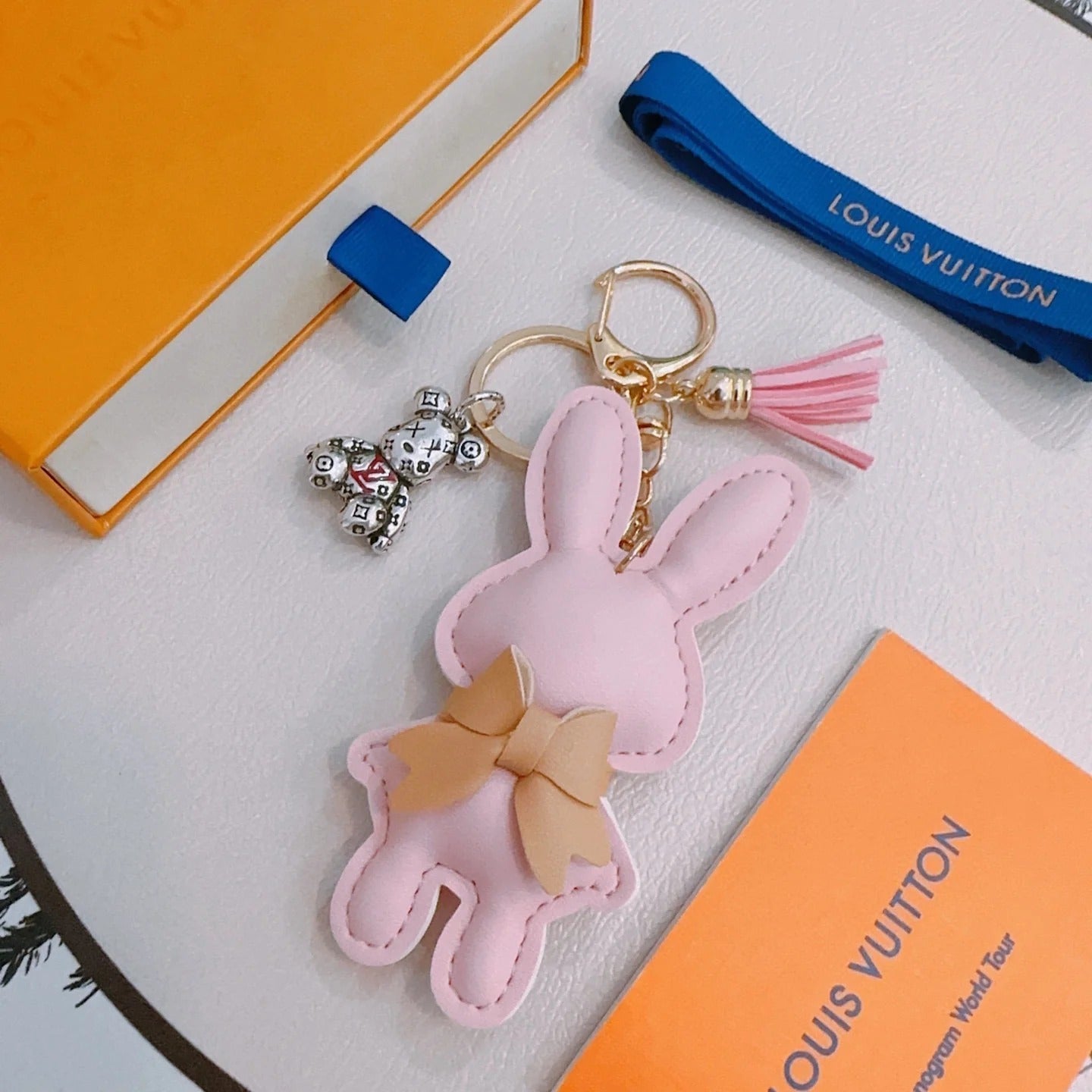LV Pink Rabbit Charm