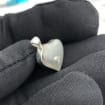 Heart Urn Necklace – 925 Sterling Silver Memorial Ash Pendant (15 mm) – Personalized Engraving Available