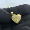 Sparkling Heart Urn Necklace with Zircon Stone – Personalized Engraving Option – 925 Sterling Silver Memorial Pendant (15 mm)