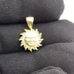 Solar Harmony Urn Necklace – 925 Sterling Silver Sun Ash Pendant with Optional Engraving (14 mm)