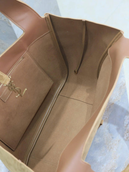 YSL Bea Hobo Bag 50cm in Brown Suede